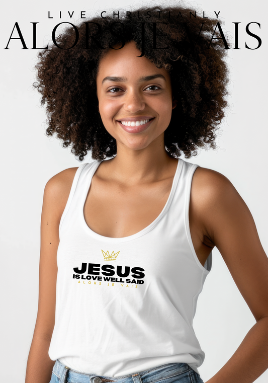 JESUS IS LOVE WELL SAID UNISEX TANK TOP (W)STYLE2)