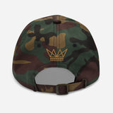 I NEED GOD DAD HAT (STYLE AJV ARMY-GOLD)