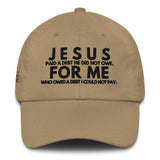 JESUS FOR ME WORSHIP DAD HAT