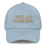 I NEED GOD DAD HAT (STYLE AJV ARMY-GOLD)