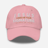 JESUS MAKE ME YOUR SIGNATURE HAT GOLD VERSION