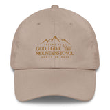 GOD I GIVE YOU MOUNTAINS HAT ( STYLE W GOLD)