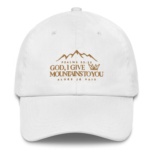 GOD I GIVE YOU MOUNTAINS HAT ( STYLE W GOLD)