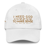 I NEED GOD DAD HAT (STYLE AJV ARMY-GOLD)