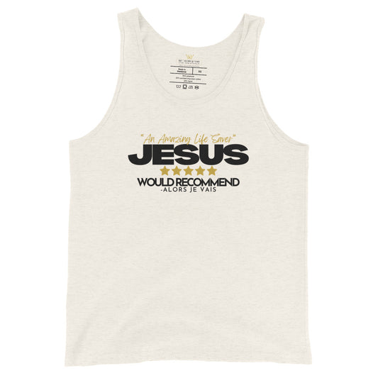 JESUS: 5 STARS!!!!! AMAZING SAVIOUR UNISEX TANK TOP