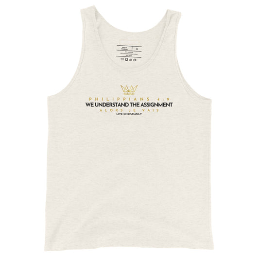 WE UNDERSTAND THE ASSIGNMENT UNISEX TANK TOP (CLASSIC)