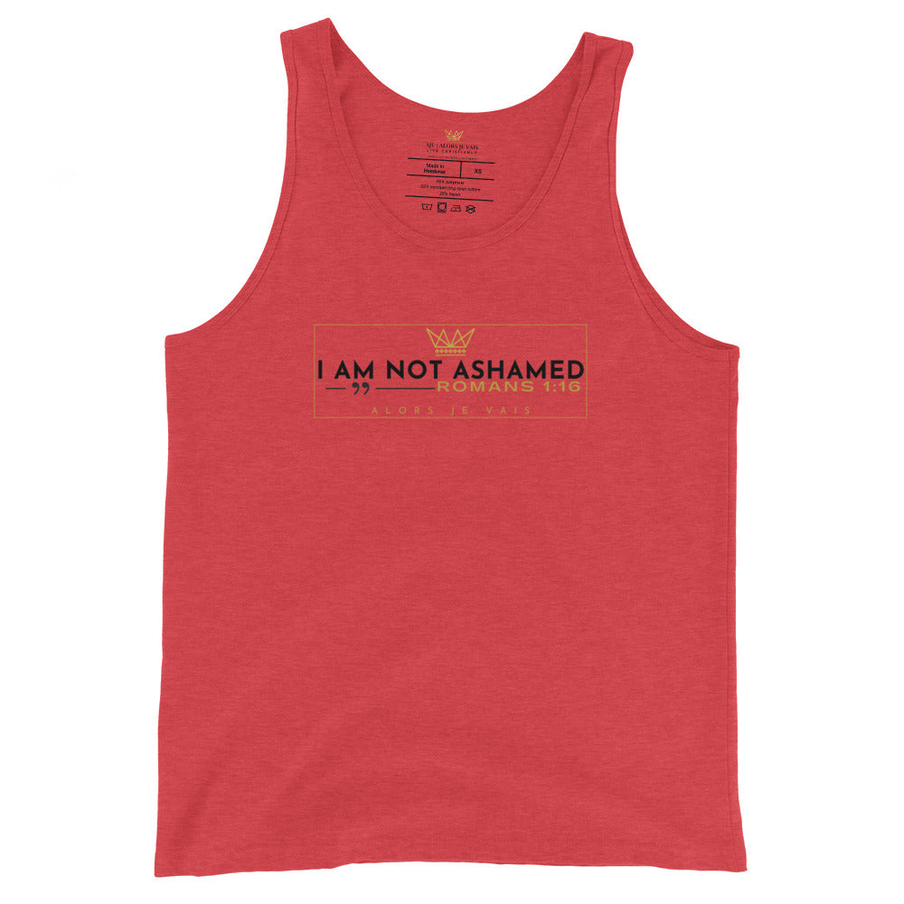 I AM NOT ASHAMED UNISEX TANK TOP (W)STYLE2)