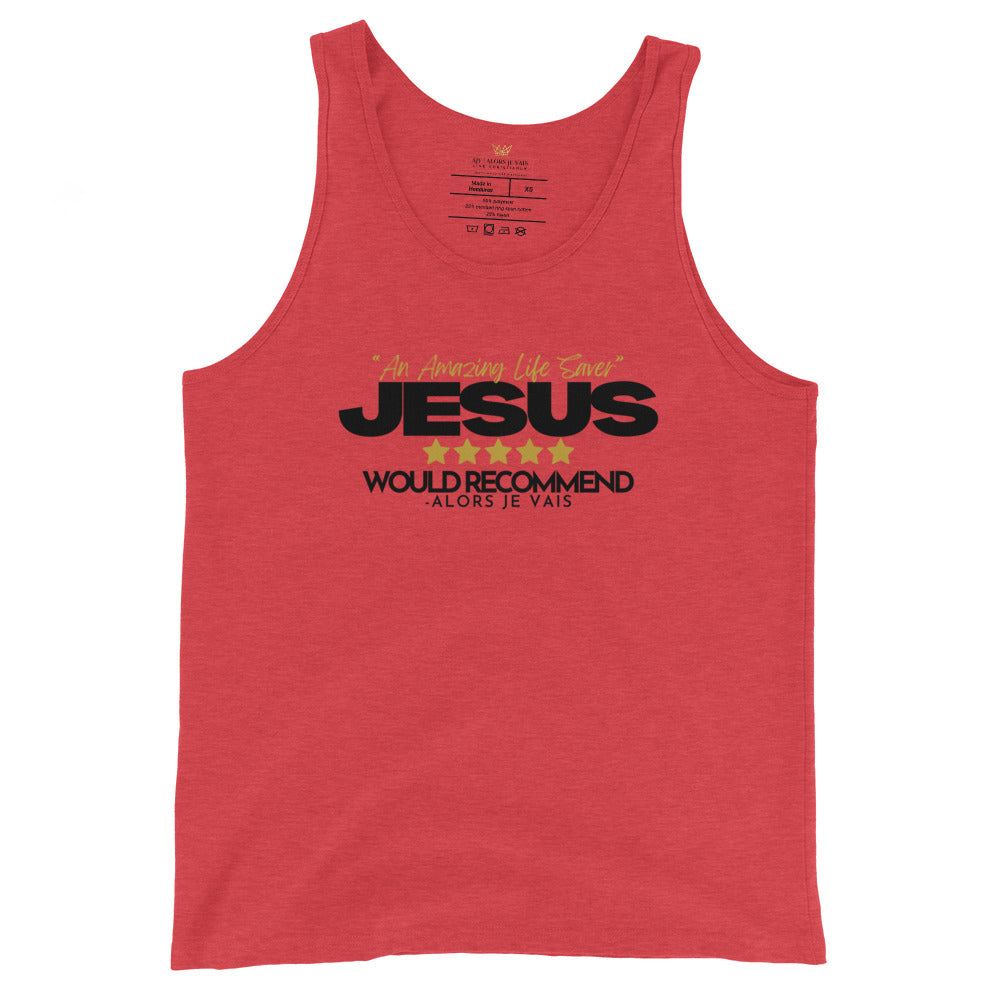 JESUS: 5 STARS!!!!! AMAZING SAVIOUR UNISEX TANK TOP