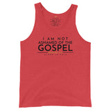 I AM NOT ASHAMED OF THE GOSPEL UNISEX TANK TOP (W)STYLE1)