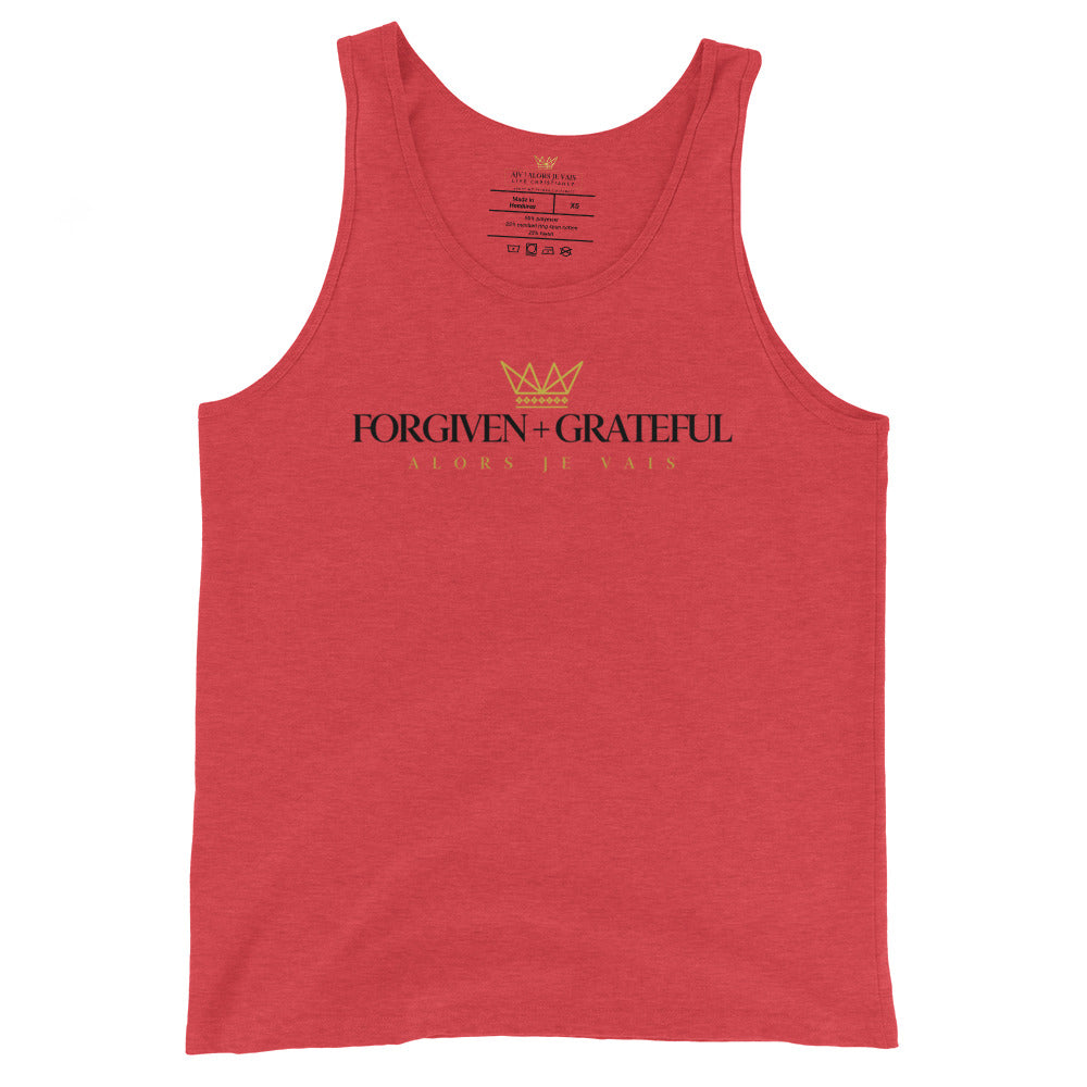 FORGIVEN + GRATEFUL UNISEX TANK TOP CLASSIC STYLE (W)