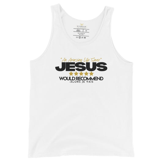 JESUS: 5 STARS!!!!! AMAZING SAVIOUR UNISEX TANK TOP