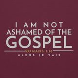 I AM NOT ASHAMED OF THE GOSPEL SWEATSHIRT (STYLE 2-B)