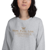 HOPE FAITH LOVE - GOLD Sweatshirt