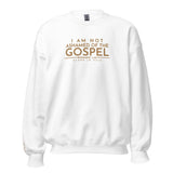 I AM NOT ASHAMED OF THE GOSPEL SWEATSHIRT (GOLD EDITION)!