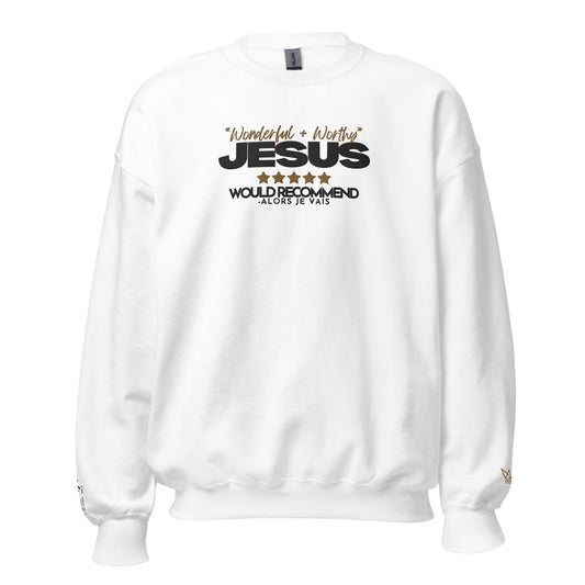 JESUS WONDERFUL AND WORTHY SWEATSHIRT (STYLE 1-W)