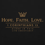 HOPE-FATIH-LOVE 1COR13  HOODIE *GOLD-V2