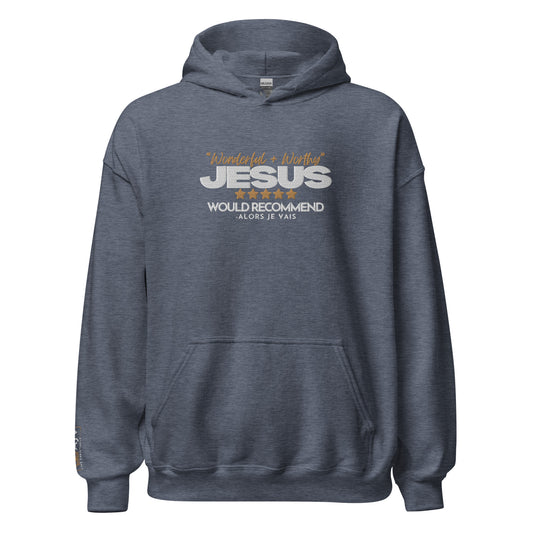 JESUS WONDERFUL + WORTHY HOODIE  *BLESS