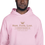 HOPE-FATIH-LOVE 1COR13  HOODIE *GOLD-V2