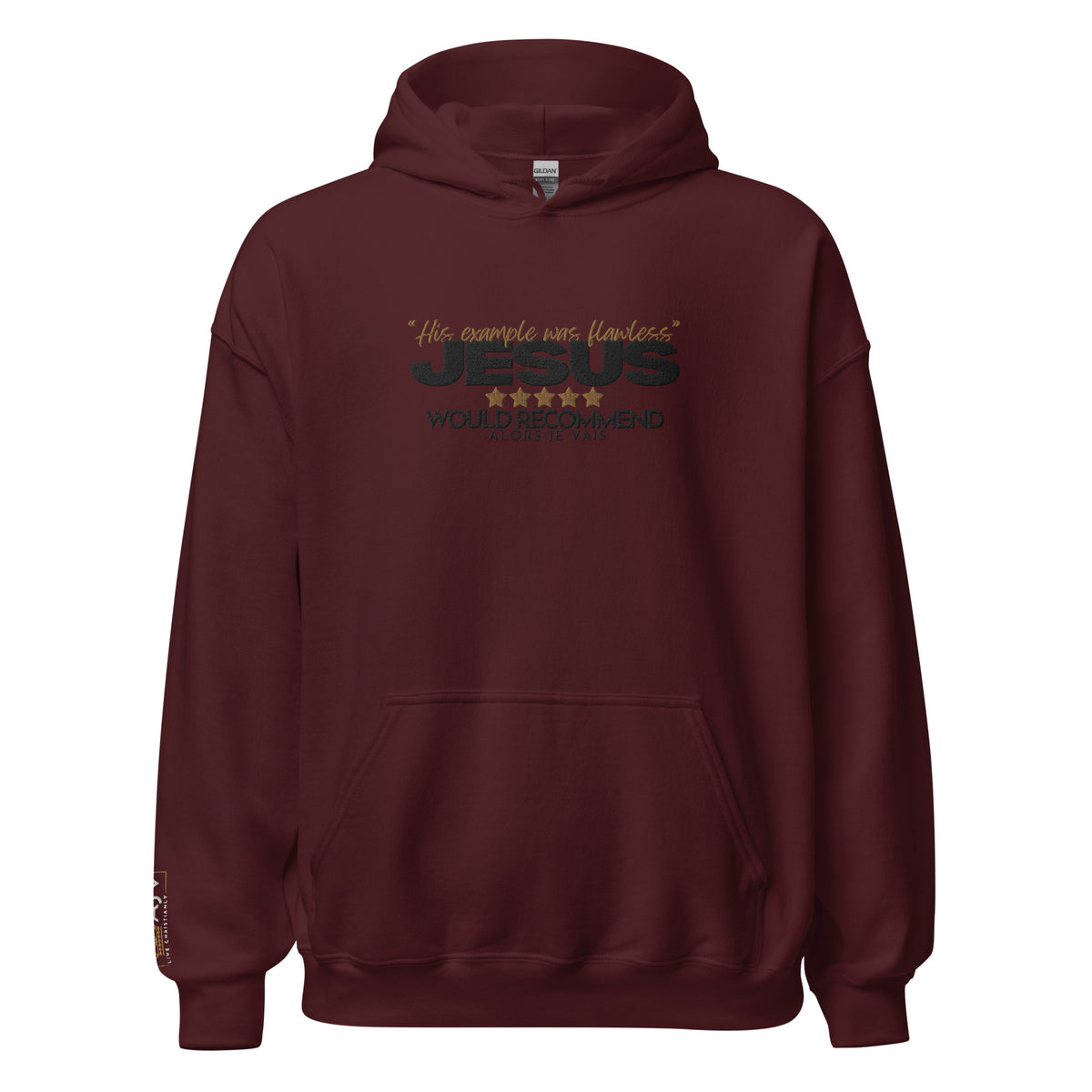 JESUS - HIS EXAMPLE WAS FLAWLESS HOODIE *WRSHP