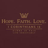 HOPE-FATIH-LOVE 1COR13  HOODIE *GOLD-V2