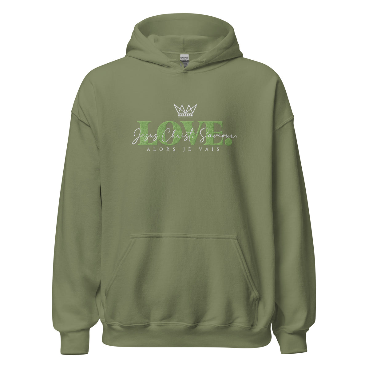 THE LOVE HOODIE - LOVE IS JESUS CHRIST SAVIOR *CC AJV ARMY