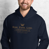 HOPE-FATIH-LOVE 1COR13  HOODIE *GOLD-V2