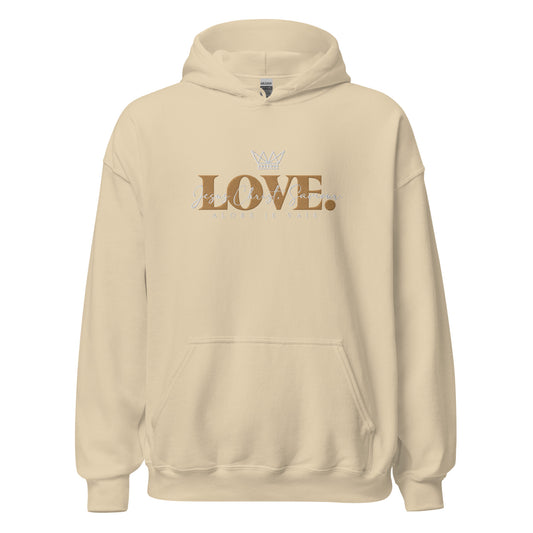 THE LOVE HOODIE - LOVE IS JESUS CHRIST SAVIOR *CC SAND