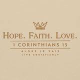 HOPE-FATIH-LOVE 1COR13  HOODIE *GOLD-V2