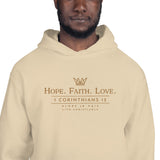 HOPE-FATIH-LOVE 1COR13  HOODIE *GOLD-V2