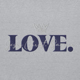 THE LOVE HOODIE - LOVE IS JESUS CHRIST SAVIOR *CC BLACK + GREY