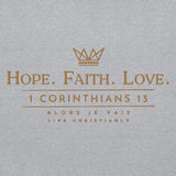 HOPE-FATIH-LOVE 1COR13  HOODIE *GOLD-V2