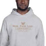 HOPE-FATIH-LOVE 1COR13  HOODIE *GOLD-V2