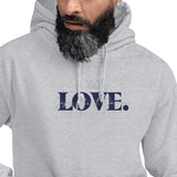 THE LOVE HOODIE - LOVE IS JESUS CHRIST SAVIOR *CC BLACK + GREY