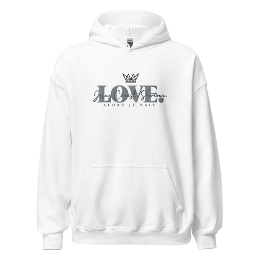 THE LOVE HOODIE - LOVE IS JESUS CHRIST SAVIOR *CC WHITE+