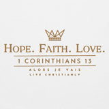 HOPE-FATIH-LOVE 1COR13  HOODIE *GOLD-V2