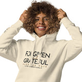 FORGIVEN AND GRATEFUL  WHITE LUXURY HOODIE