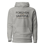 FORGIVEN AND GRATEFUL  WHITE LUXURY HOODIE