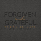 FORGIVEN AND GRATEFUL  WHITE LUXURY HOODIE