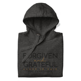 FORGIVEN AND GRATEFUL  WHITE LUXURY HOODIE