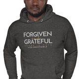 FORGIVEN AND GRATEFUL LUXURY HOODIE