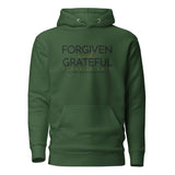 FORGIVEN AND GRATEFUL  WHITE LUXURY HOODIE