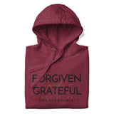 FORGIVEN AND GRATEFUL  WHITE LUXURY HOODIE