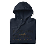 FORGIVEN AND GRATEFUL  WHITE LUXURY HOODIE