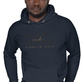 FORGIVEN AND GRATEFUL  WHITE LUXURY HOODIE