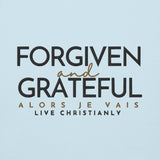 FORGIVEN AND GRATEFUL  WHITE LUXURY HOODIE