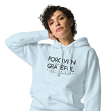 FORGIVEN AND GRATEFUL  WHITE LUXURY HOODIE