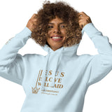 JESUS IS LOVE WELL SAID GOLD LUX HOODIE