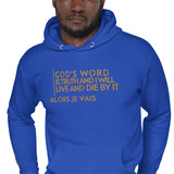 GOD'S WORD GOLD LUX HOODIE