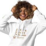 JESUS IS LOVE WELL SAID GOLD LUX HOODIE