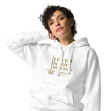 JESUS IS LOVE WELL SAID GOLD LUX HOODIE